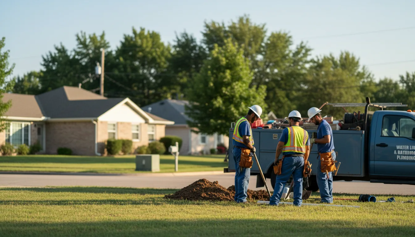 Residential water line and bathroom plumbing service in Loganville, PA